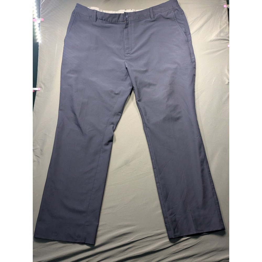 FootJoy Mens Navy Blue Performance Golf Pants Stretch Flat Front W42 L30